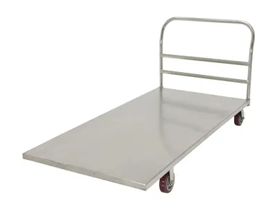 Vestil SSPT-3672 stainless steel platform truck shown from an alternate angle