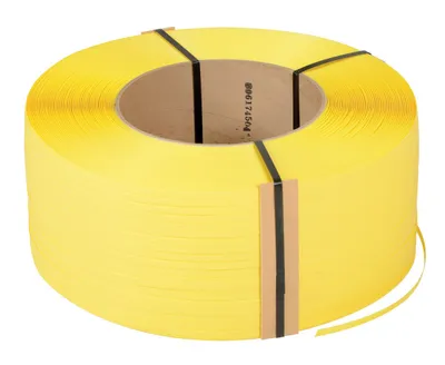 Vestil Polypropylene Strapping 3/8 In. Width 12,900 Ft. 9 In. x 8 In. Core Yellow