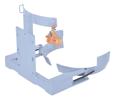 Vestil STA-ATT-DGP-30 counter balanced narrow stacker w multi-use attachment shown from an alternate angle