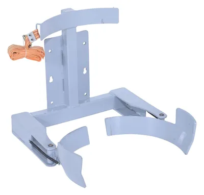 Vestil STA-ATT-DGP-30 counter balanced narrow stacker w multi-use attachment shown from an alternate angle