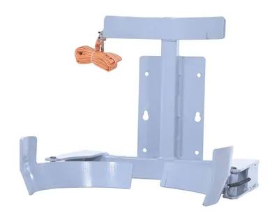 Vestil Steel Counter Balanced Power Lift Manual 30 Gallon Poly Drum Gripper Attachment 600 Lb. Capacity Gray
