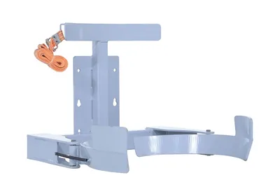 Vestil Steel Counter Balanced Power Lift Manual 55 Gallon Poly Drum Gripper Attachment 600 Lb. Capacity Gray