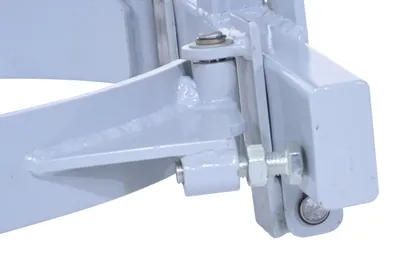 Vestil STA-ATT-DGS-55 counter balanced narrow stacker w multi-use attachment shown from an alternate angle
