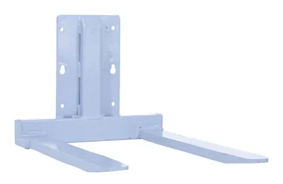 Vestil STA-ATT-FF-30 counter balanced narrow stacker w multi-use attachment shown from an alternate angle