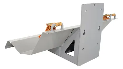 Vestil STA-ATT-RLFT-30 counter balanced narrow stacker w multi-use attachment shown from an alternate angle