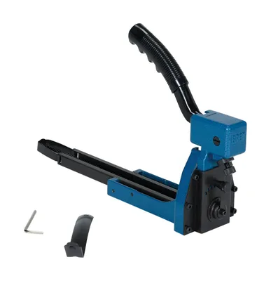 Vestil Steel Manual Carton/Box Stapler 5/8 In. Staple Depth x 1-3/8 In. Staple Width Blue/Black