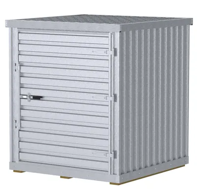 Vestil Galvanized Steel Storage Building 6 Ft. x 6 Ft. Silver