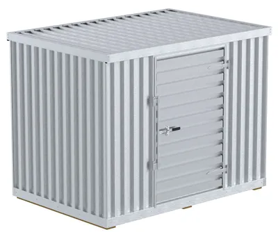 Vestil Galvanized Steel Single Storage Building 2,750 Lb. Floor Capacity Gray