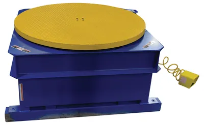 Vestil STPC-CD stand alone powered carousel shown from an alternate angle