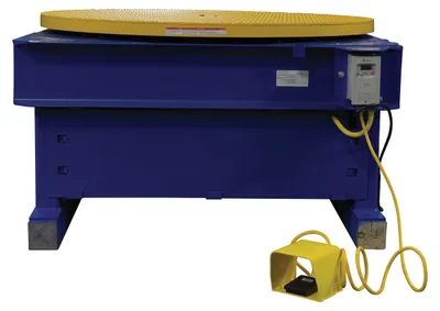 Vestil STPC-CD stand alone powered carousel shown from an alternate angle