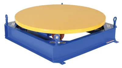 Vestil Steel Electric Hydraulic Stand Alone Powered Carousel 4,000 Lb. Capacity Blue / Yellow