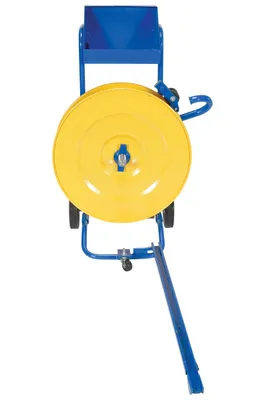 Vestil STRAP-P2 manual pallet probe strapping cart shown from an alternate angle