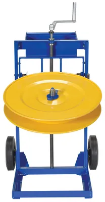 Vestil STRAP-VH vertical horizontal strapping cart shown from an alternate angle