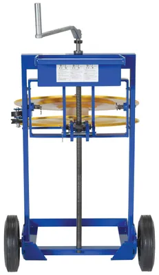 Vestil STRAP-VH vertical horizontal strapping cart shown from an alternate angle