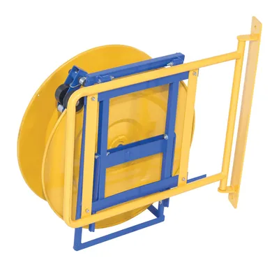 Vestil STRAP-WALL wall-mounted strapping dispenser shown from an alternate angle