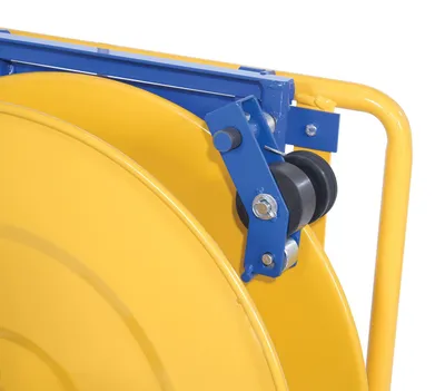 Vestil STRAP-WALL wall-mounted strapping dispenser shown from an alternate angle