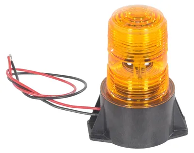 Vestil Acrylic Warning Strobe Light 3 In. x 4 In. x 5 In. Projection Amber