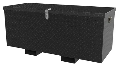 Vestil Steel Tread Plate Toolbox with Fork Pockets 24 In. x 36 In. 3,000 Lb. Capacity Black
