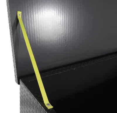 Vestil STTB-2448-C steel tread plate portable tool boxe shown from an alternate angle