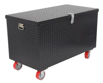 Vestil Steel Tread Plate Toolbox with Casters 24 In. x 48 In. 3,000 Lb. Capacity Black