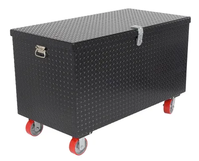 Vestil Steel Tread Plate Toolbox with Casters 24 In. x 60 In. 3,000 Lb. Capacity Black