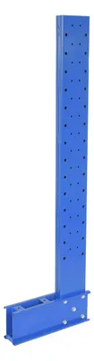 Vestil Steel Standard Duty Cantilever Single Sided Upright 8 Ft x 12 In. Arm Blue