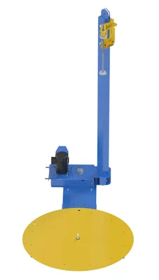 Vestil SWA-50 powered stretch wrap machine shown from an alternate angle