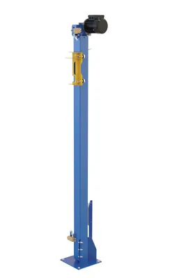 Vestil SWA-5070LP-PMO-RF powered stretch wrap machine shown from an alternate angle