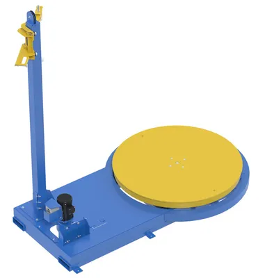 Vestil SWA-54 medium duty powered stretch wrap machine shown from an alternate angle