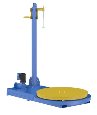 Vestil SWA-54 medium duty powered stretch wrap machine shown from an alternate angle