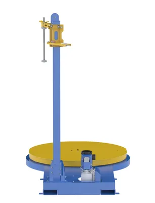 Vestil SWA-60 medium duty powered stretch wrap machine shown from an alternate angle
