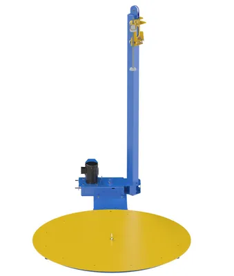 Vestil SWA-70 powered stretch wrap machine shown from an alternate angle