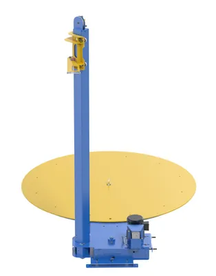 Vestil SWA-70 powered stretch wrap machine shown from an alternate angle