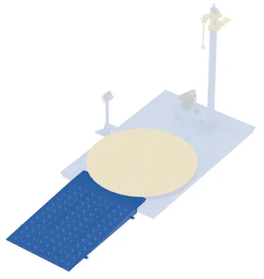 Vestil SWA-70-R-4860-SCL powered stretch wrap machine shown from an alternate angle