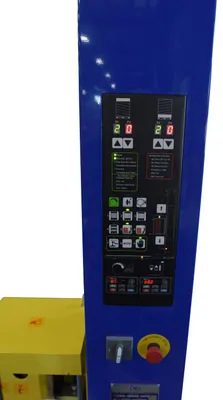 Vestil SWA-82-AW medium duty high performance auto-wrap stretch wrap machine shown from an alternate angle