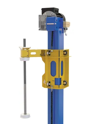 Vestil SWA-PMO-RF medium duty powered stretch wrap machine shown from an alternate angle