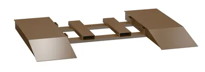 Vestil Steel Wheel Risers With Pick-Up Loop 72 In. x 24 In. x 6-1/4 In. 40,000 Lb. Capacity Brown
