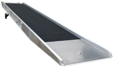 Vestil Aluminum/Steel Yard Ramp Grating 74 In. x 30 Ft. 30,000 Lb. Capacity Silver