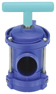 Vestil TAP-3 horizontal drum tap shown from an alternate angle