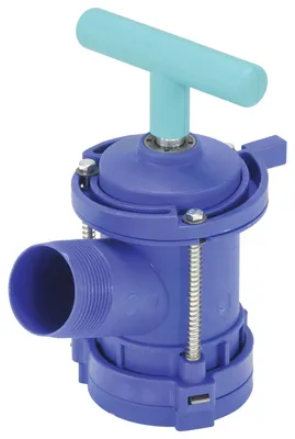 Vestil TAP-3 horizontal drum tap shown from an alternate angle