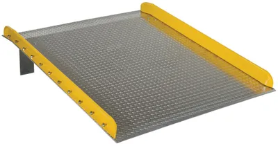Vestil Aluminum Dock Board Steel Curb 60 In. x 72 In. 10,000 Lb. Capacity Silver