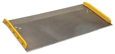 Vestil Aluminum Dock Board Steel Curb 72 In. x 36 In. 10,000 Lb. Capacity Silver