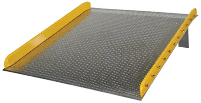 Vestil Aluminum Dock Board Steel Curb 72 In. x 72 In. 10,000 Lb. Capacity Silver