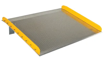 Vestil Aluminum Dock Board Steel Curb 72 In. x 60 In. 15,000 Lb. Capacity Silver