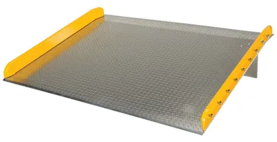 Vestil Aluminum Dock Board Steel Curb 72 In. x 72 In. 15,000 Lb. Capacity Silver
