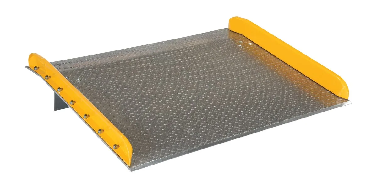Vestil TAS-20-6048 aluminum truck dockboards with steel safety curb