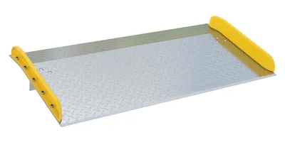 Vestil Aluminum Dock Board Steel Curb 72 In. x 36 In. 20,000 Lb. Capacity Silver