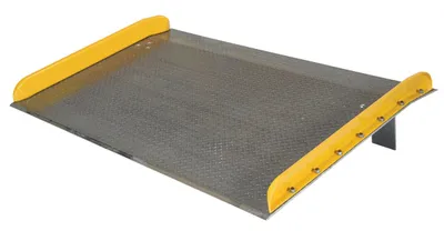 Vestil Aluminum Dock Board Steel Curb 72 In. x 60 In. 20,000 Lb. Capacity Silver
