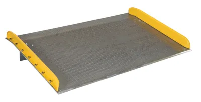 Vestil Aluminum Dock Board Steel Curb 72 In x 72 In 20,000 Lb. Capacity Silver
