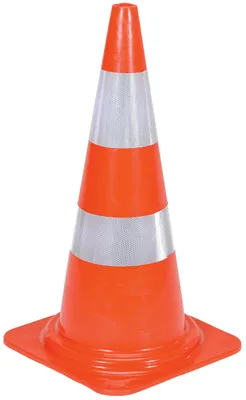 Vestil TC-28-HD-2R traffic cone shown from an alternate angle